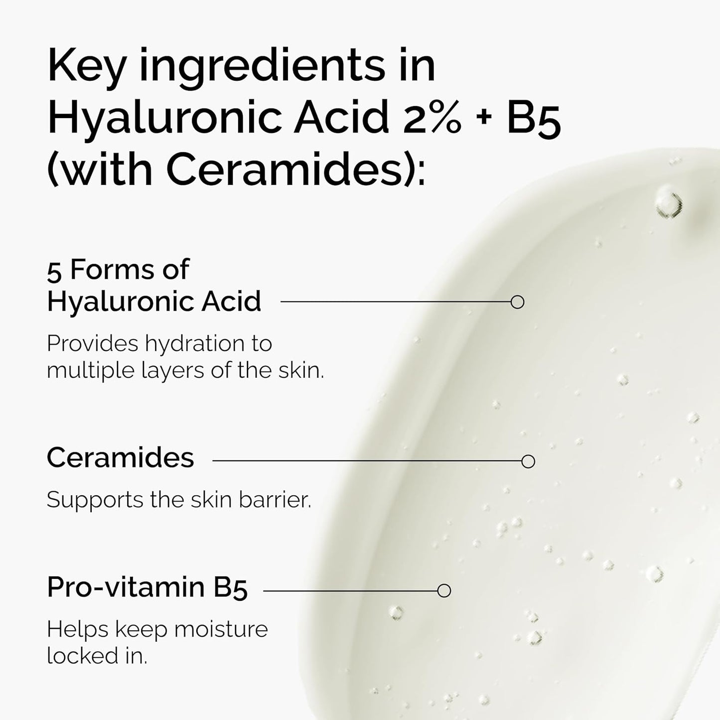 Hyaluronic Acid 2% + B5 (With Ceramides), Multi-Depth Hydration Serum for Plumper, Smoother Skin