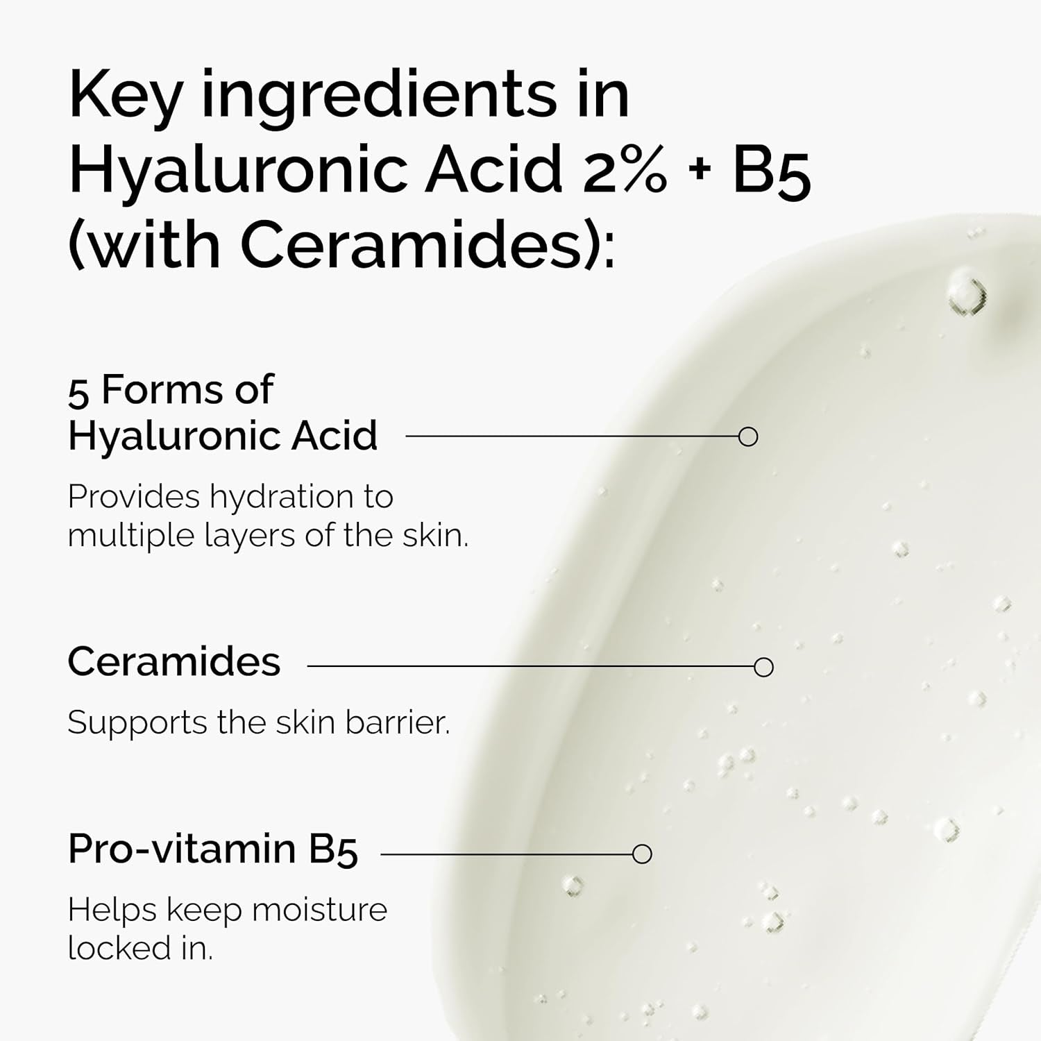 Hyaluronic Acid 2% + B5 (With Ceramides), Multi-Depth Hydration Serum for Plumper, Smoother Skin