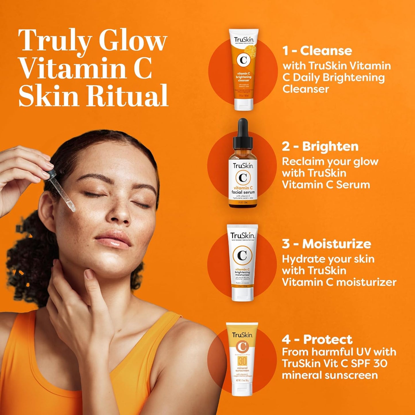 Vitamin C Serum for Face – anti Aging Formula with Vitamin C, Hyaluronic Acid, Vitamin E – Brightening Serum – Improve Appearance of Dark Spots, Tone, Fine Lines & Wrinkles, 1 Fl Oz