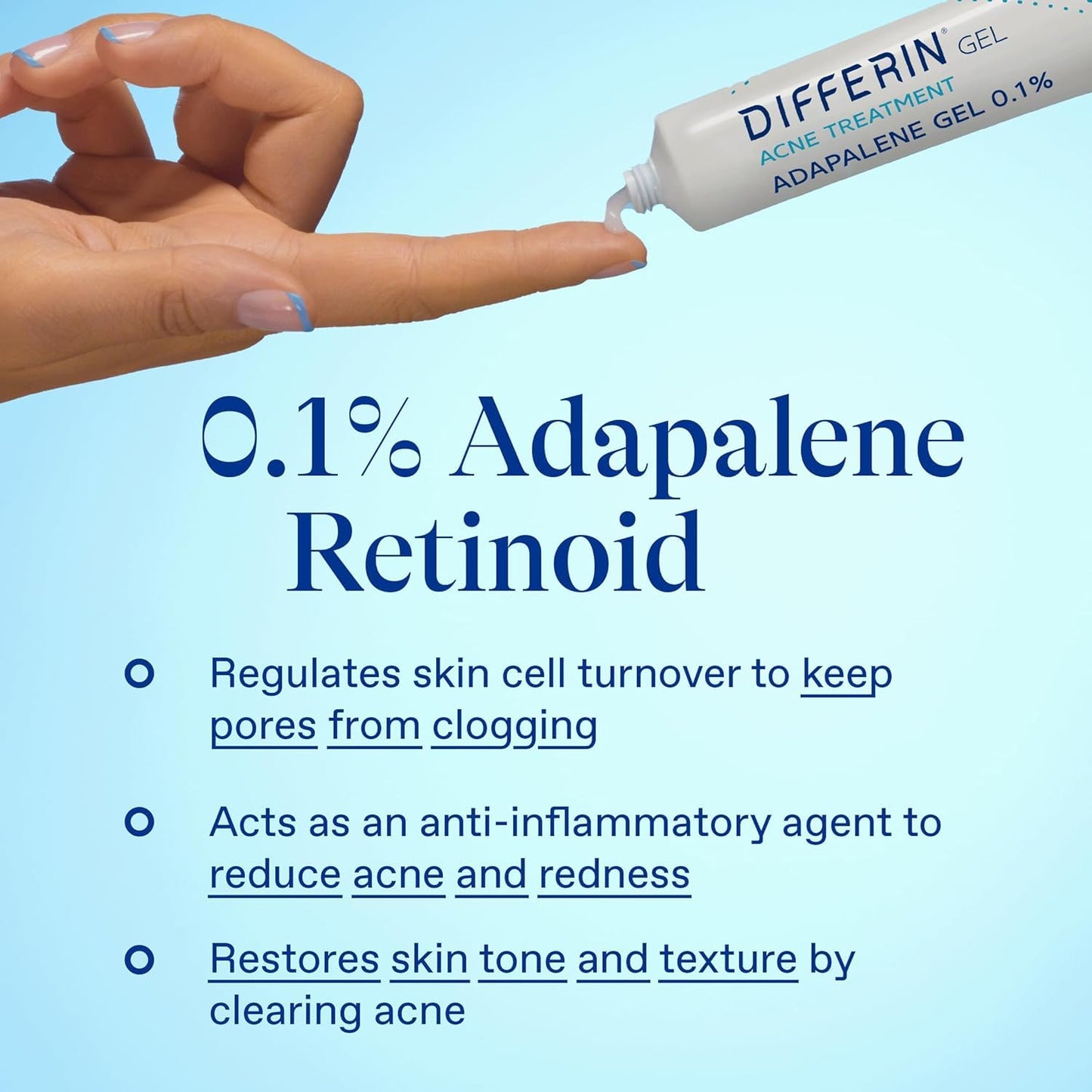 Differin Gel Acne Treatment, 0.1% Adapalene (2-Pack)