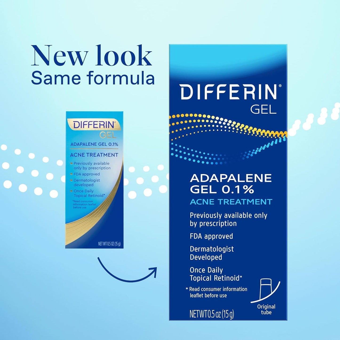 Differin Gel Acne Treatment, 0.1% Adapalene (2-Pack)