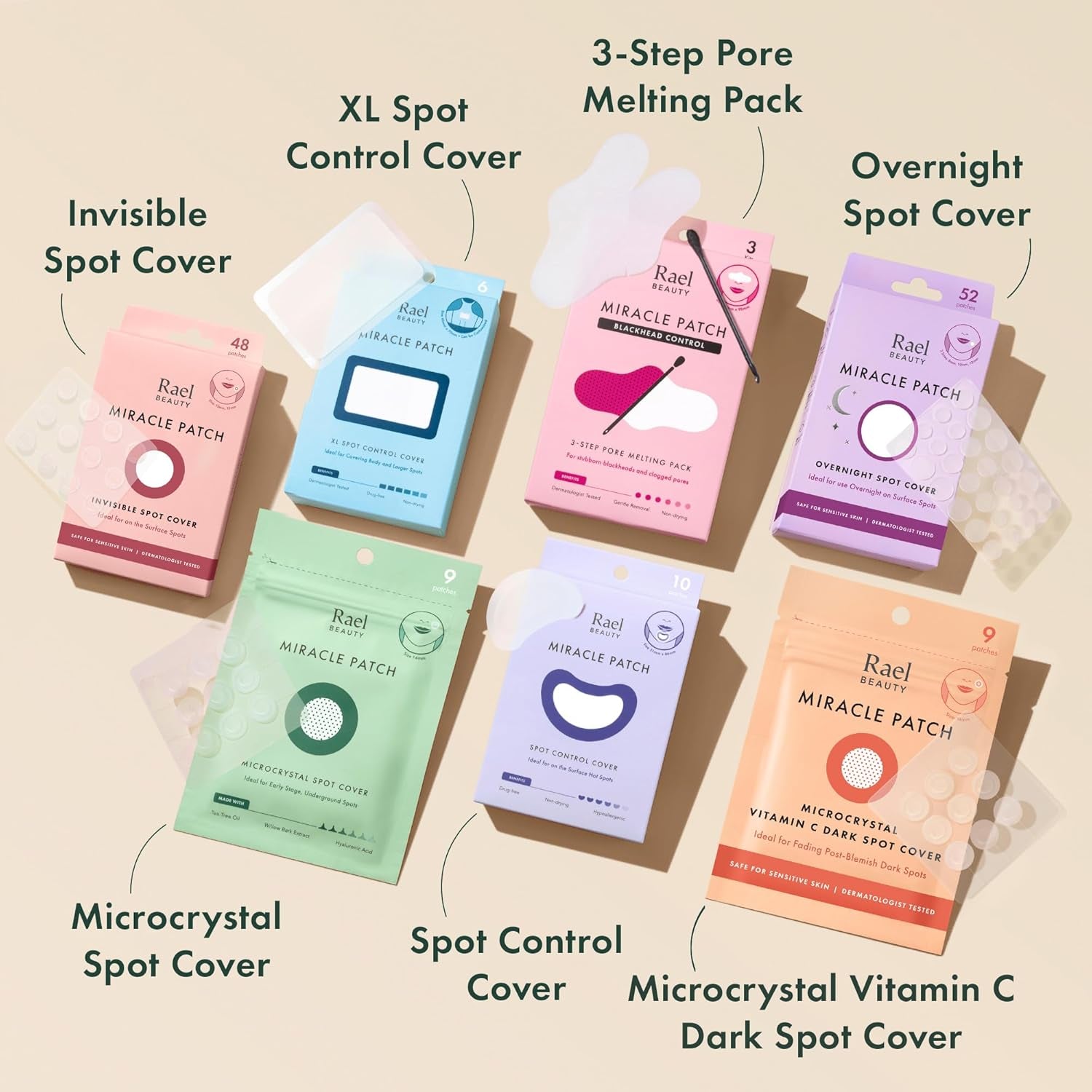 Pimple Patches, Miracle Invisible Spot Cover - Hydrocolloid Acne Patch, Treatment for Breakouts, Absorbs Zits & Blemish, Korean Skin Care, 2 Sizes (96 Count)