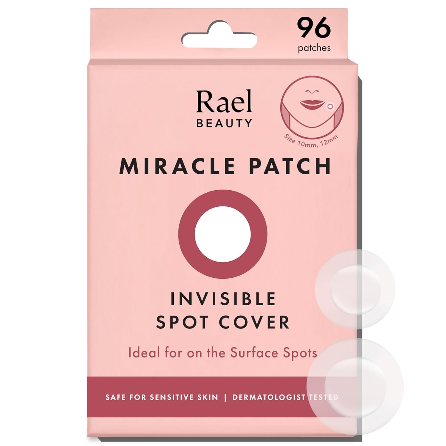 Pimple Patches, Miracle Invisible Spot Cover - Hydrocolloid Acne Patch, Treatment for Breakouts, Absorbs Zits & Blemish, Korean Skin Care, 2 Sizes (96 Count)