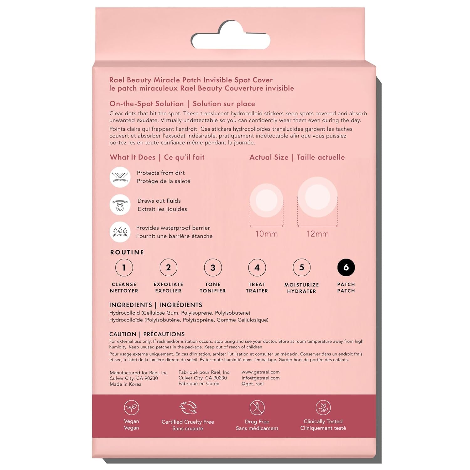 Pimple Patches, Miracle Invisible Spot Cover - Hydrocolloid Acne Patch, Treatment for Breakouts, Absorbs Zits & Blemish, Korean Skin Care, 2 Sizes (96 Count)