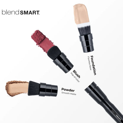 3-in-1 Rotating Makeup Brush Set