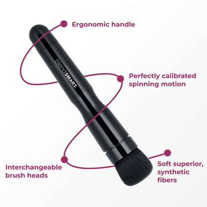 3-in-1 Rotating Makeup Brush Set