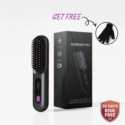 GoBrushly Pro -  Effortless Detangling for Short Hair— No Pain, No Breakage+ FREE Heat Resistant Glove