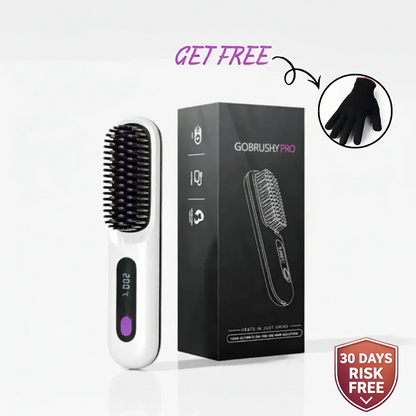 GoBrushly Pro -  Effortless Detangling for Short Hair— No Pain, No Breakage+ FREE Heat Resistant Glove