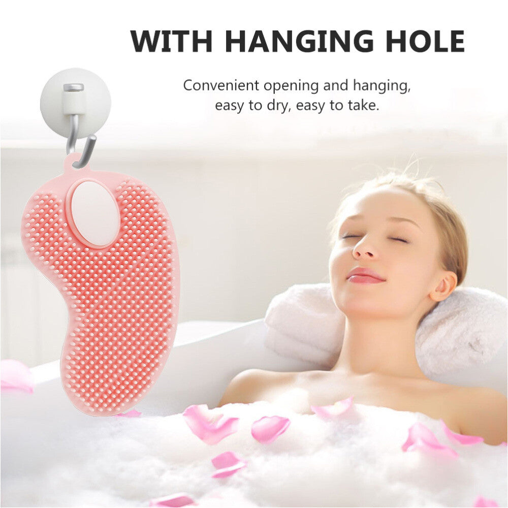 Wash Scrubber Shampoo Brush Bath Brush Silicone Body Brush Hair