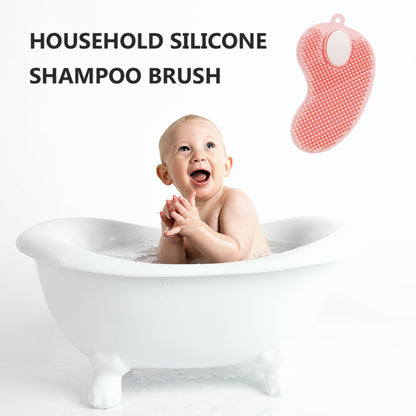 Wash Scrubber Shampoo Brush Bath Brush Silicone Body Brush Hair